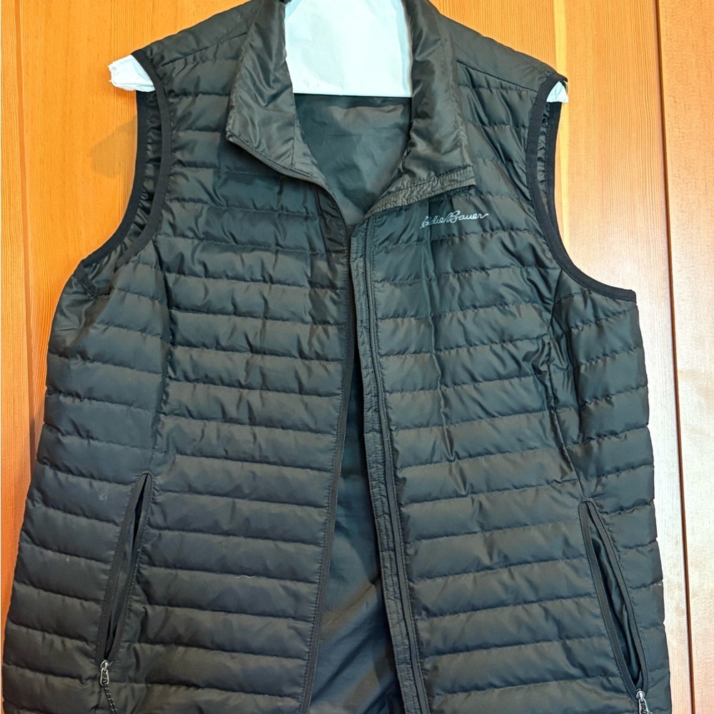 Eddie Bauer Black Microlight Down Vest